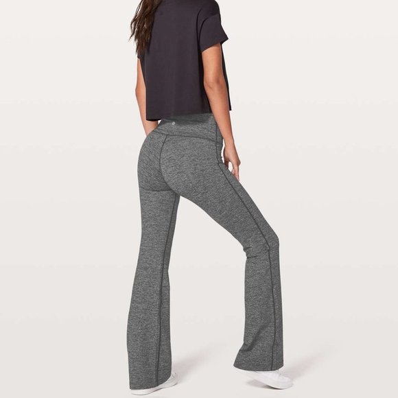 Lululemon Throw Back Pant Heathered Black Size 4 - Picture 1 of 8